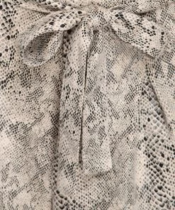 She & Sky Faux Leather Brown Snake Skin Paper Bag Shorts Women's Clothing