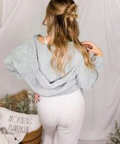 Allie Rose Sage Corduroy Zip Up Jacket