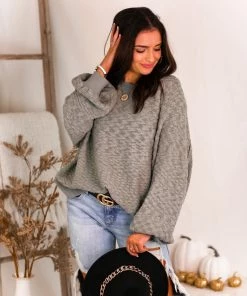 Listicle Women's Clothing Sage Green Raglan Knit Sweater