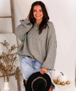 Listicle Women's Clothing Sage Green Raglan Knit Sweater