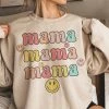 Weekndr Sand Mama Smiley Face Crewneck Sweatshirt Women's Clothing 1 Weekndr Sand Mama Smiley Face Crewneck Sweatshirt Women's Clothing