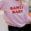 Weekndr Pink Santa Baby Holiday Sweatshirt