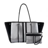 Beauty Stash New Arrivals Silver Metallic Neoprene Tote Bag