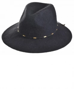 Too Too Hat Women's Clothing Wool Panama Hat With Beaded Strap