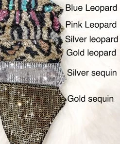 Hana White And Gold Leopard Sequin Face Mask Women's Clothing