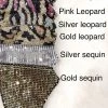 Hana Women's Clothing Pink Leopard Sequin Face Mask