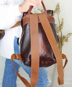 Charlies Leather Silver Metallic Cowhide Back Pack