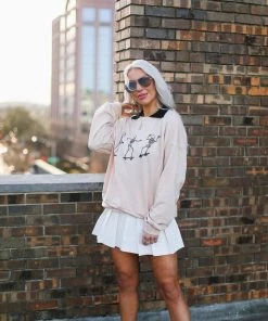 Vintage Distressed Skating Skeletons Tan Crewneck Sweatshirt 15 Vintage Distressed Skating Skeletons Tan Crewneck Sweatshirt