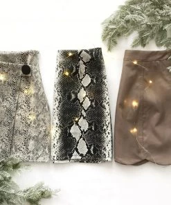 Item Ditto Something Special Snake Print Faux Leather Miniskirt