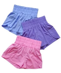 Very J Women's Clothing Purple Smocked High Waisted Athletic Shorts 7 Very J Women's Clothing Purple Smocked High Waisted Athletic Shorts