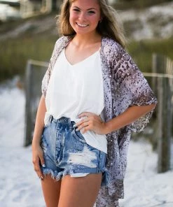 Urbanista Snakeskin Swimsuit Cover-Up With Silver Metallic Women's Clothing