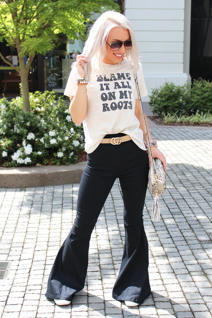 HYFVE So Fab High Waisted Bell Bottoms - Black - RESTOCK Women's Clothing 4 HYFVE So Fab High Waisted Bell Bottoms - Black - RESTOCK Women's Clothing