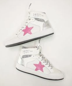 Vintage Havana Playsuits Dream Pink Star Glitter High Top Sneaker