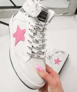 Vintage Havana Playsuits Dream Pink Star Glitter High Top Sneaker