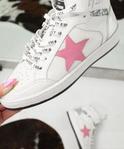 Vintage Havana Playsuits Dream Pink Star Glitter High Top Sneaker