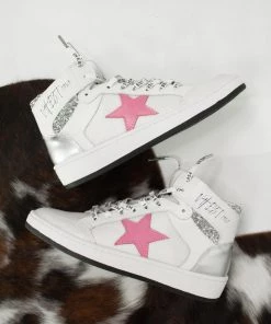 Vintage Havana Playsuits Dream Pink Star Glitter High Top Sneaker
