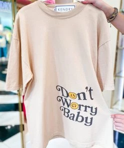 Bacon Lettuce Tomato Tan Don't Worry Baby Graphic Tee Women's Clothing