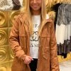Love Tree Tan Fleece Lined Parka Coat Women's Clothing