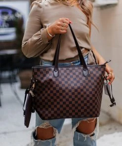 Glam Taupe One Shoulder Tie Blouse