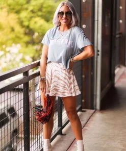 Adrienne Taupe Tiger Pattern Shorts