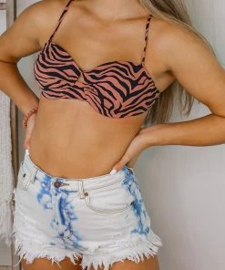 Beach Joy Bikini Tiger Print Two Piece Bikini Swimsuit Women's Clothing