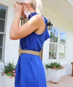 2HEARTS Time And Place Blue Halter Neck Dress Women's Clothing 17 2HEARTS Time And Place Blue Halter Neck Dress Women's Clothing