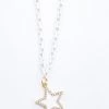Treasure Jewels New Arrivals White Chain Crystal Star Necklace