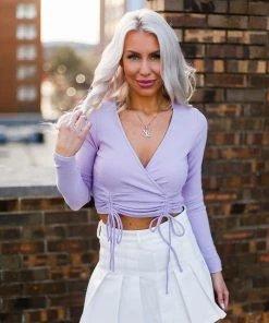 Le Lis White Denim Pleated Mini Skirt