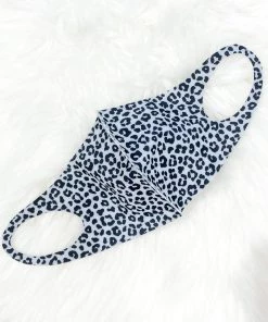 Hana Women's Clothing White Leopard Mirawave Face Mask