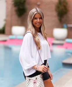 Mono B Women's Clothing White Short Sleeve Basic Top 8 Mono B Women's Clothing White Short Sleeve Basic Top