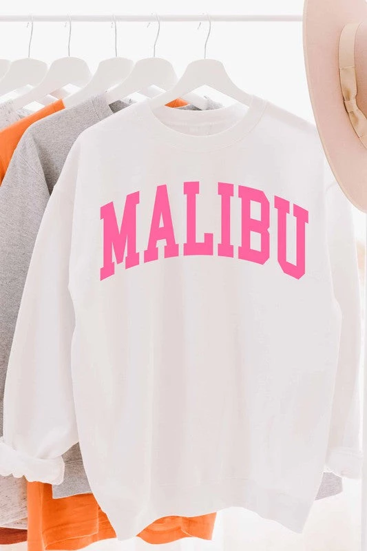 Weekndr White And Pink Malibu Crewneck Sweatshirt 3 Weekndr White And Pink Malibu Crewneck Sweatshirt