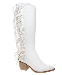 Pierre Dumas Olem New Arrivals Wilder Off White Fringe Boots