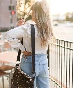 Entro Zebra Print Long Sleeve Tie Top Women's Clothing