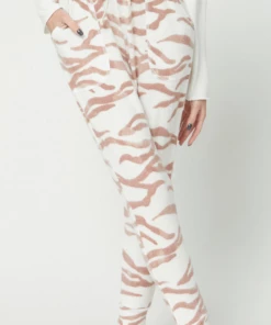 Entro Zebra Print Soft Jogger Pants Women's Clothing