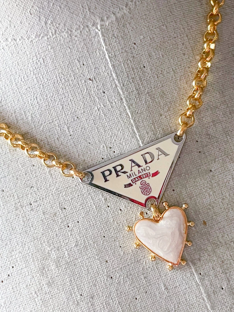Good Girls Studio Necklaces Anna Cream Heart Charm Necklace 4 Good Girls Studio Necklaces Anna Cream Heart Charm Necklace