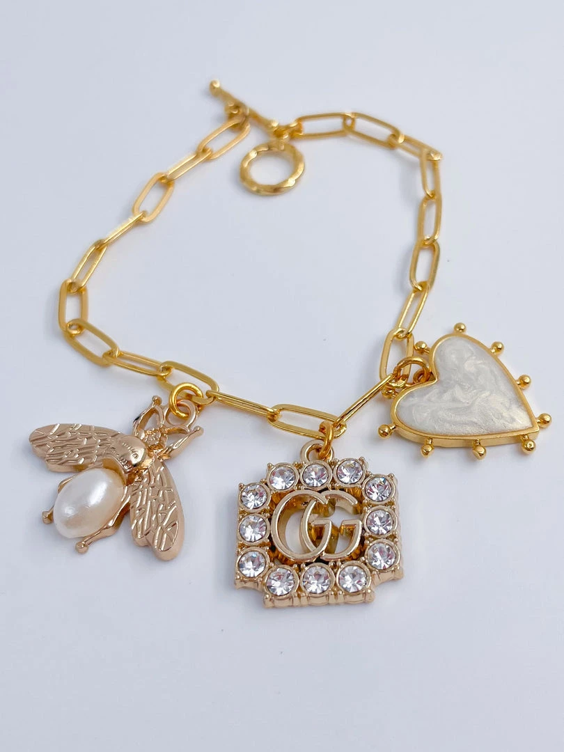 Good Girls Studio Heart Charm Bracelet Necklaces 3 Good Girls Studio Heart Charm Bracelet Necklaces