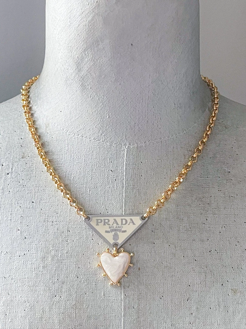 Good Girls Studio Necklaces Anna Cream Heart Charm Necklace 3 Good Girls Studio Necklaces Anna Cream Heart Charm Necklace