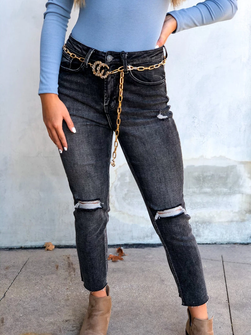 Risen Jeans Marissa Black High Waisted Distressed Girlfriend Jeans 3 Risen Jeans Marissa Black High Waisted Distressed Girlfriend Jeans