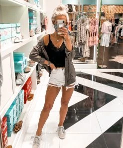 Dynamic Fashion Ribbed Lace Cropped Tank Top Loungewear