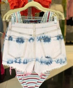 Signature 8 Pink Distressed High Rise Denim Shorts Women's Clothing