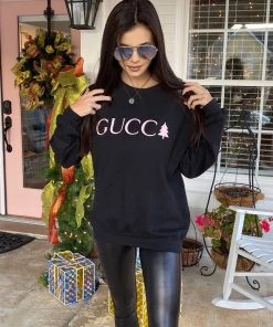 5 Boys Women's Clothing Designer Inspired Christmas Tree Sweatshirt