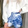 She & Sky Bottoms Blue Tie Dye Lounge Shorts