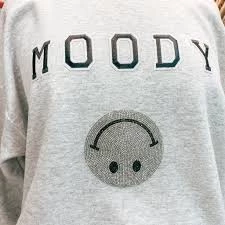 Vintage Distressed Women's Clothing Moody Grey Crewneck Sweatshirt
