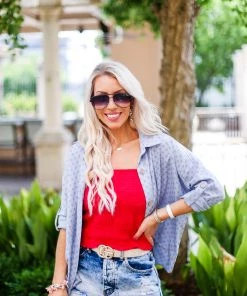 Zeanna Smocked Tube Top - Red Women's Clothing