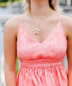 Entro Peach Silk Ruffle Tank Top