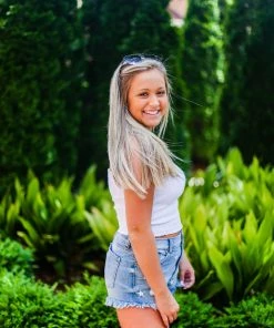 Zeanna Smocked Tube Top - White