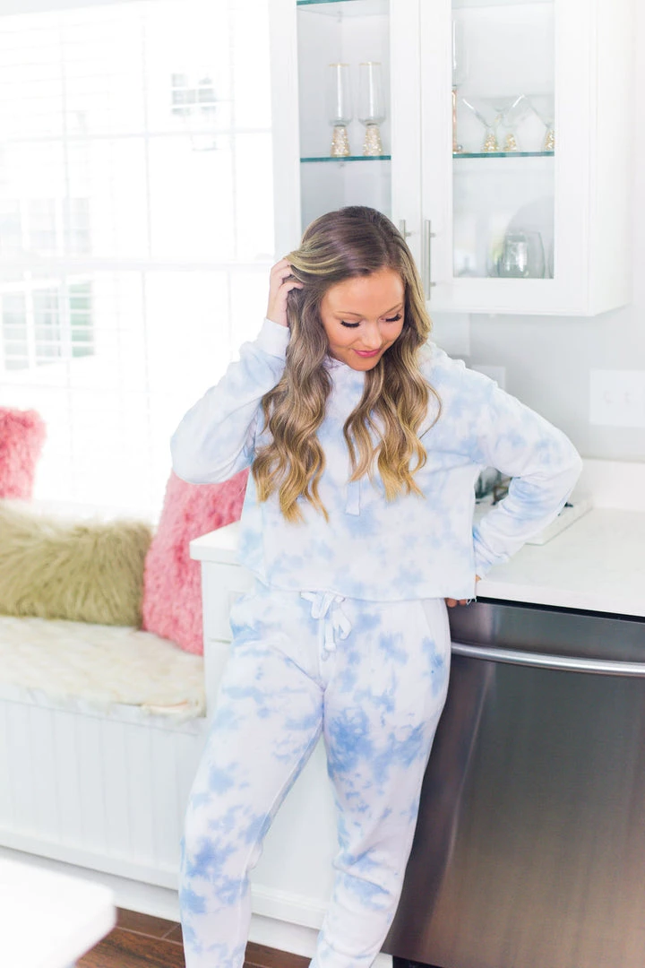 Reflex Blue Tie Dye Cropped Hoodie 9 Reflex Blue Tie Dye Cropped Hoodie