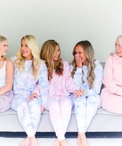 Reflex Blue And Pink Tie Dye Cropped Hoodie