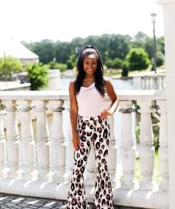 Peach Love California Lavender Leopard Print Stretchy Super Flare Bell Bottoms Women's Clothing 22 Peach Love California Lavender Leopard Print Stretchy Super Flare Bell Bottoms Women's Clothing