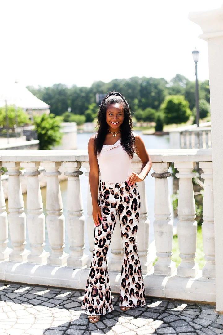 Peach Love California Lavender Leopard Print Stretchy Super Flare Bell Bottoms Women's Clothing 11 Peach Love California Lavender Leopard Print Stretchy Super Flare Bell Bottoms Women's Clothing